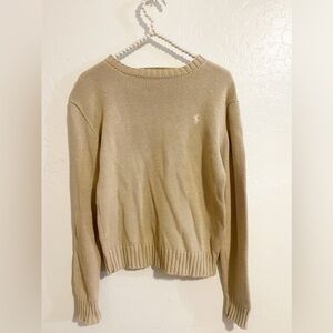 Ralph Lauren 100% Cotton Beige Sweater Size M